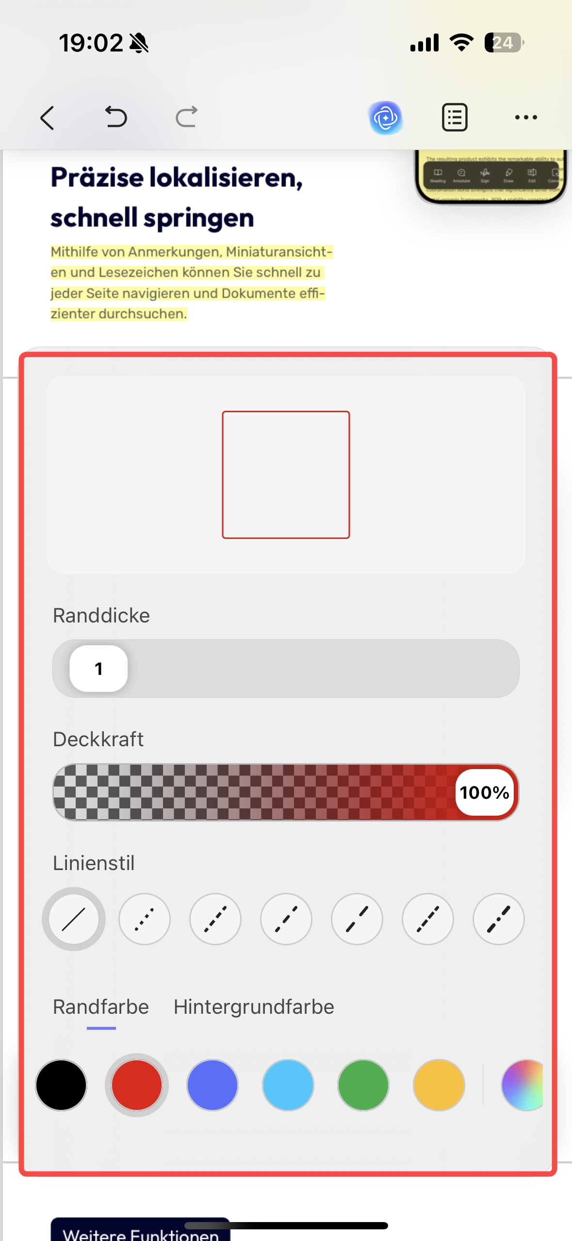 Ändern Sie die Formfarbe iOS