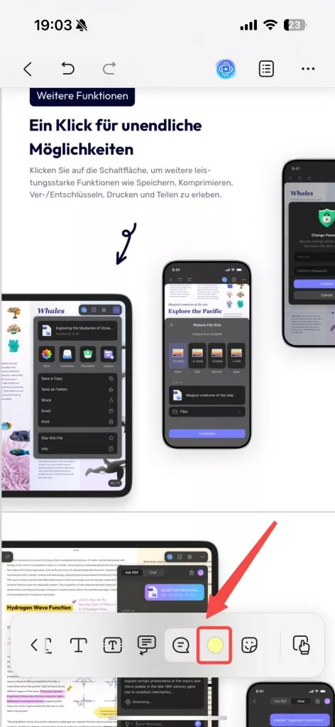 Klicken Sie auf Notizen