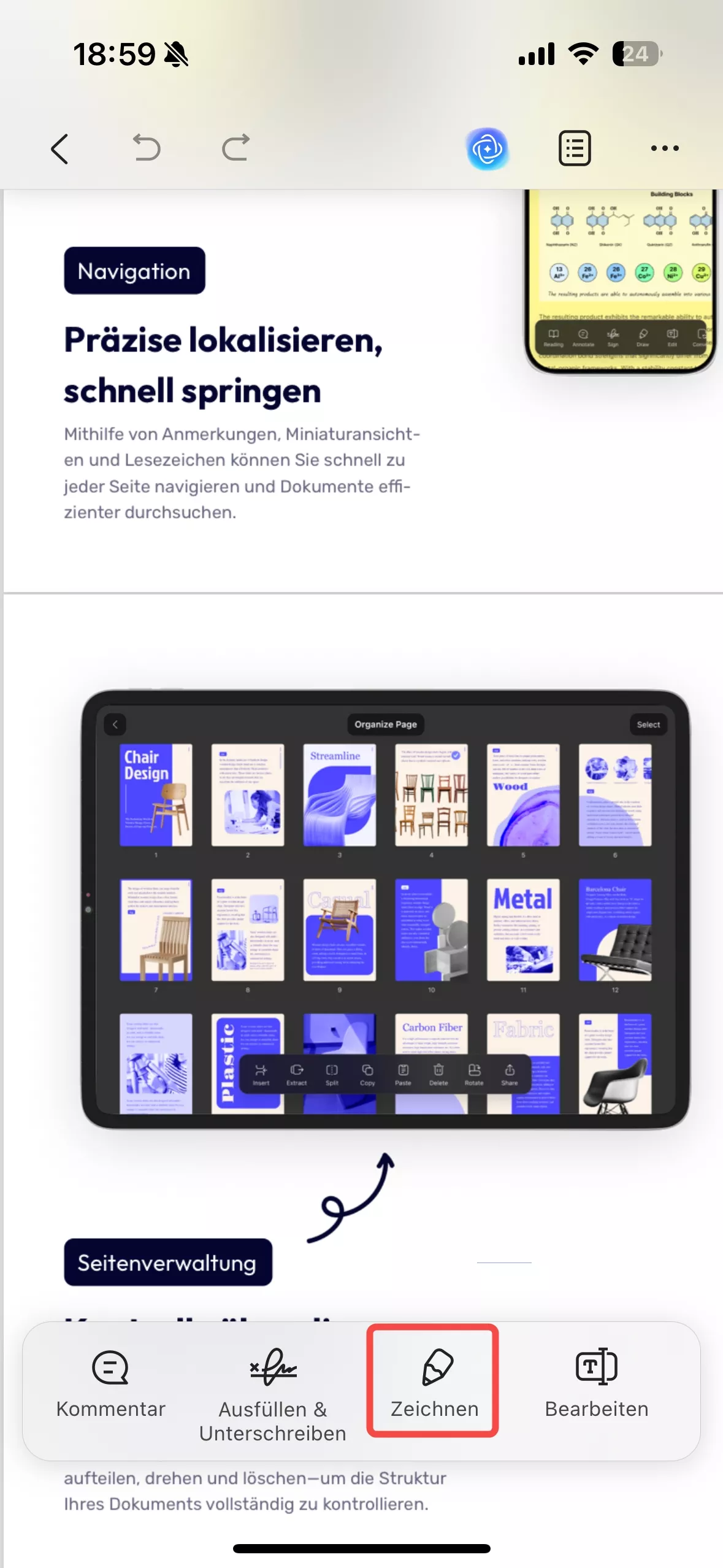 In updf ios zeichnen