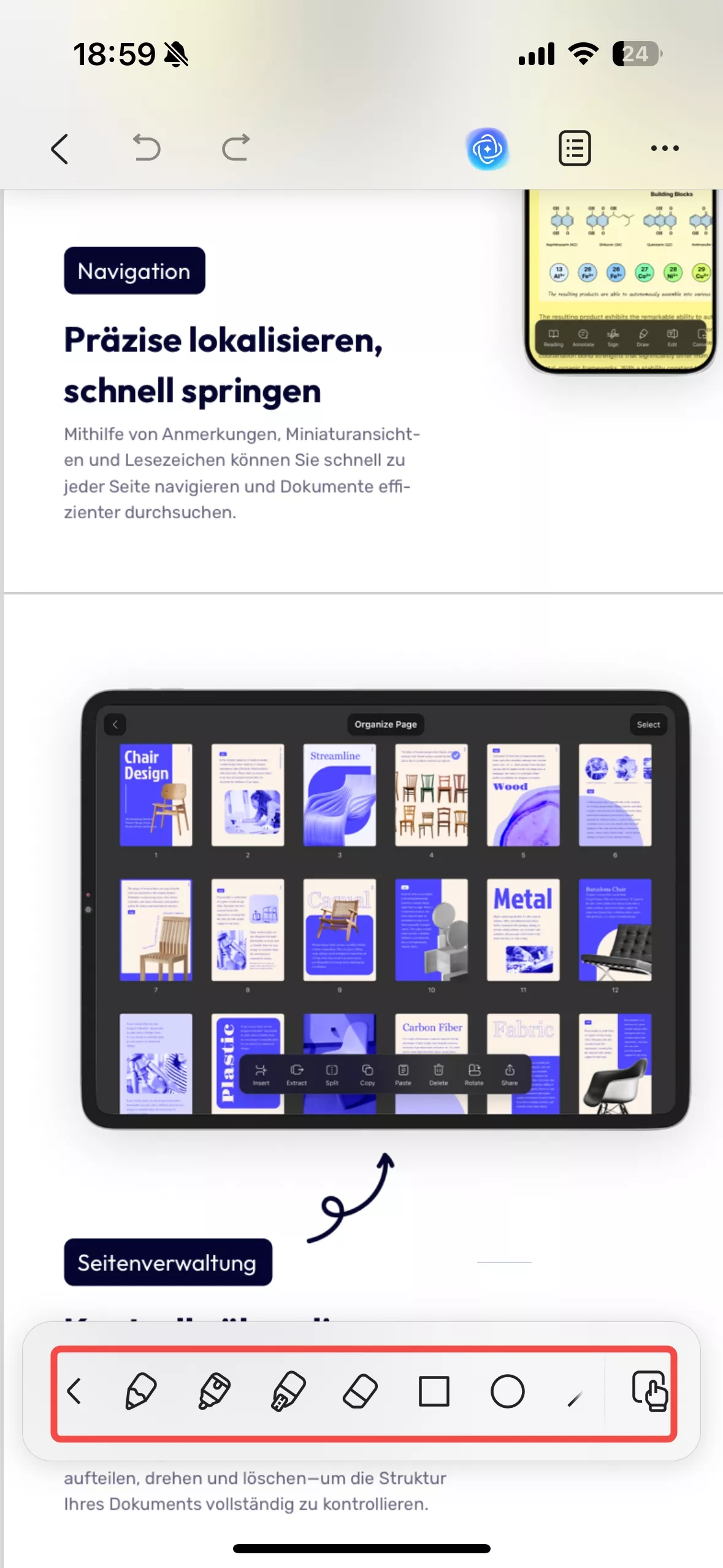 Stiftwerkzeuge auswählen