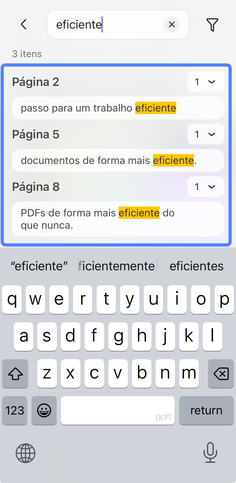 apenas palavras inteiras