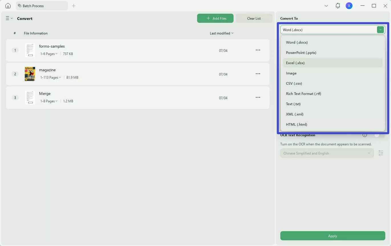 pdf to excel ai