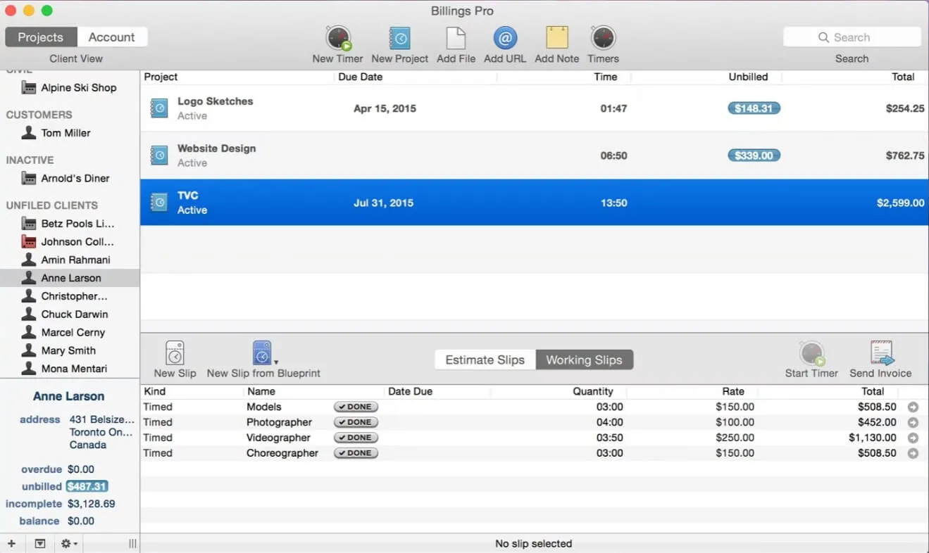billings pro - billing software for mac