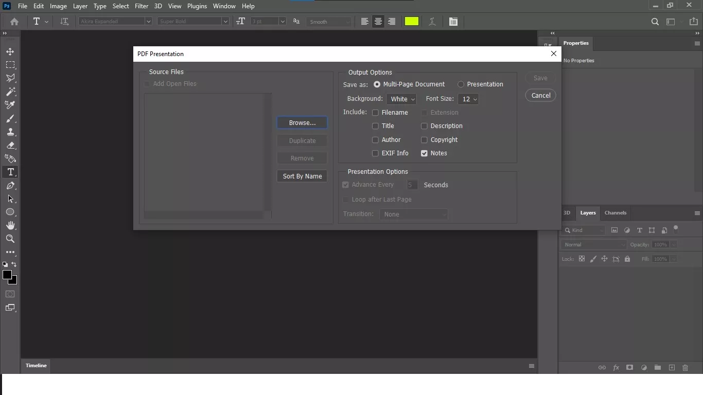 Choose the JPG Files: Click on the "Browse" button within the PDF Presentation dialog box