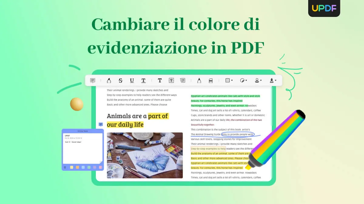 Modo per cambiare il colore di evidenziazione in PDF