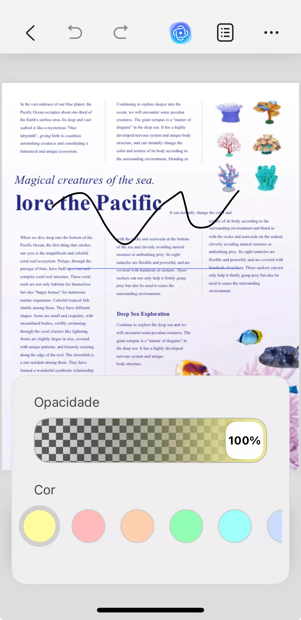 mudar a cor padrão da marcação