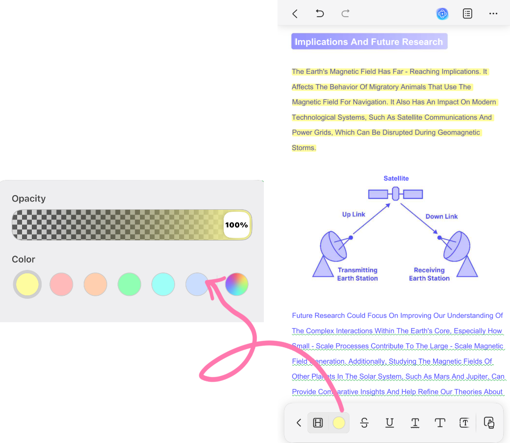 change the markup default color ios