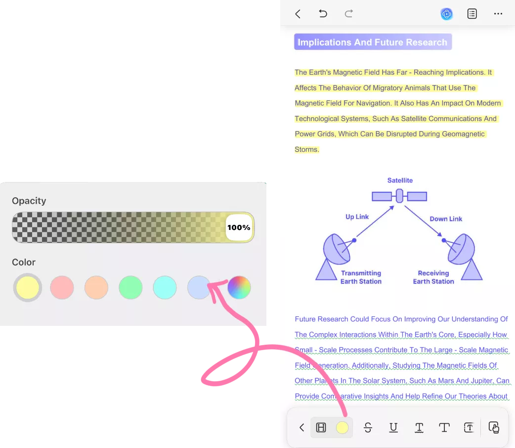 change the markup default color ios