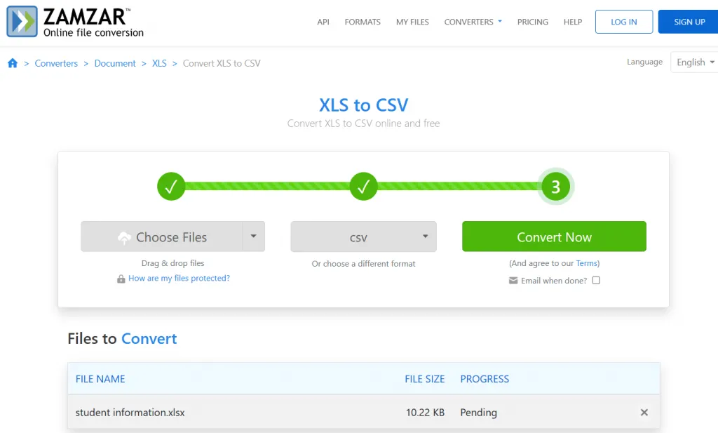 convertir fichier excel en csv séparateur virgule