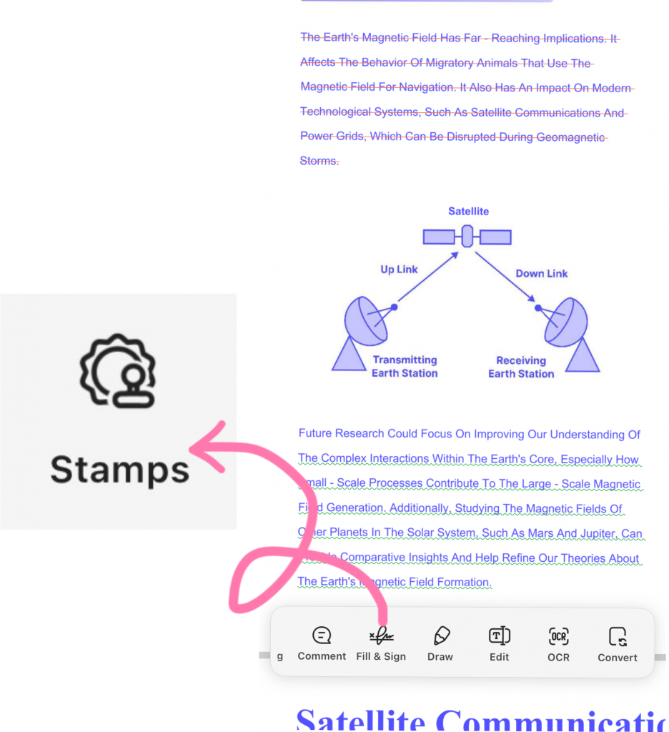 click on stamps ios
