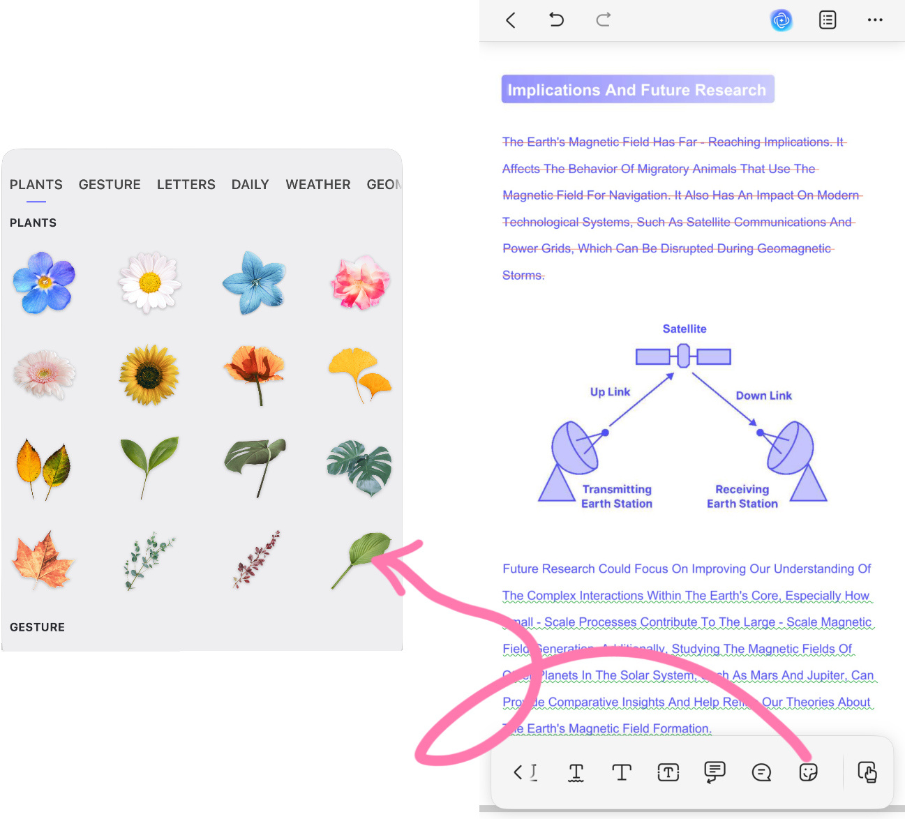 click on stickers