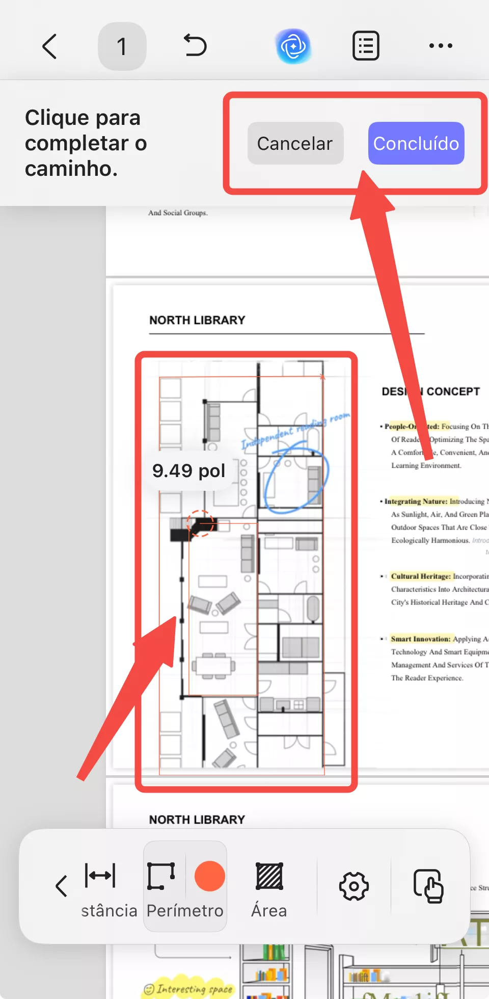 clique para completar o caminho