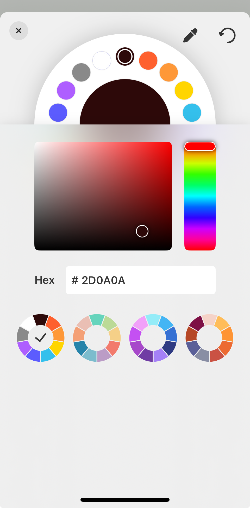 uma grade de cores