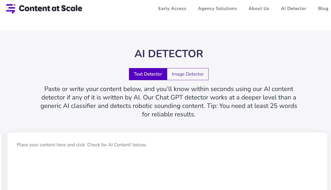 Content at Scale - AI Detector
