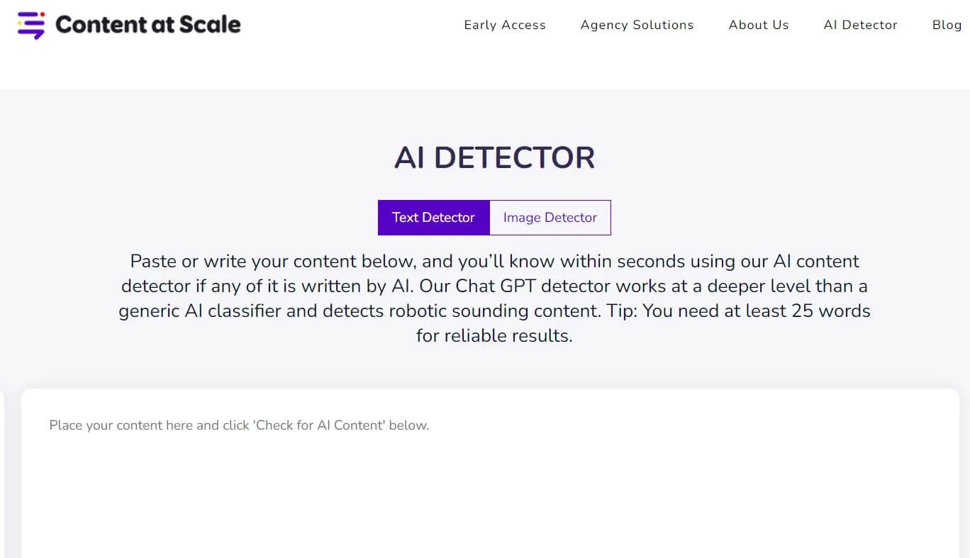 Content at Scale - AI Detector