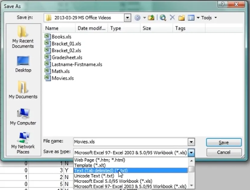 Cómo convertir Excel a TXT mediante Microsoft Excel