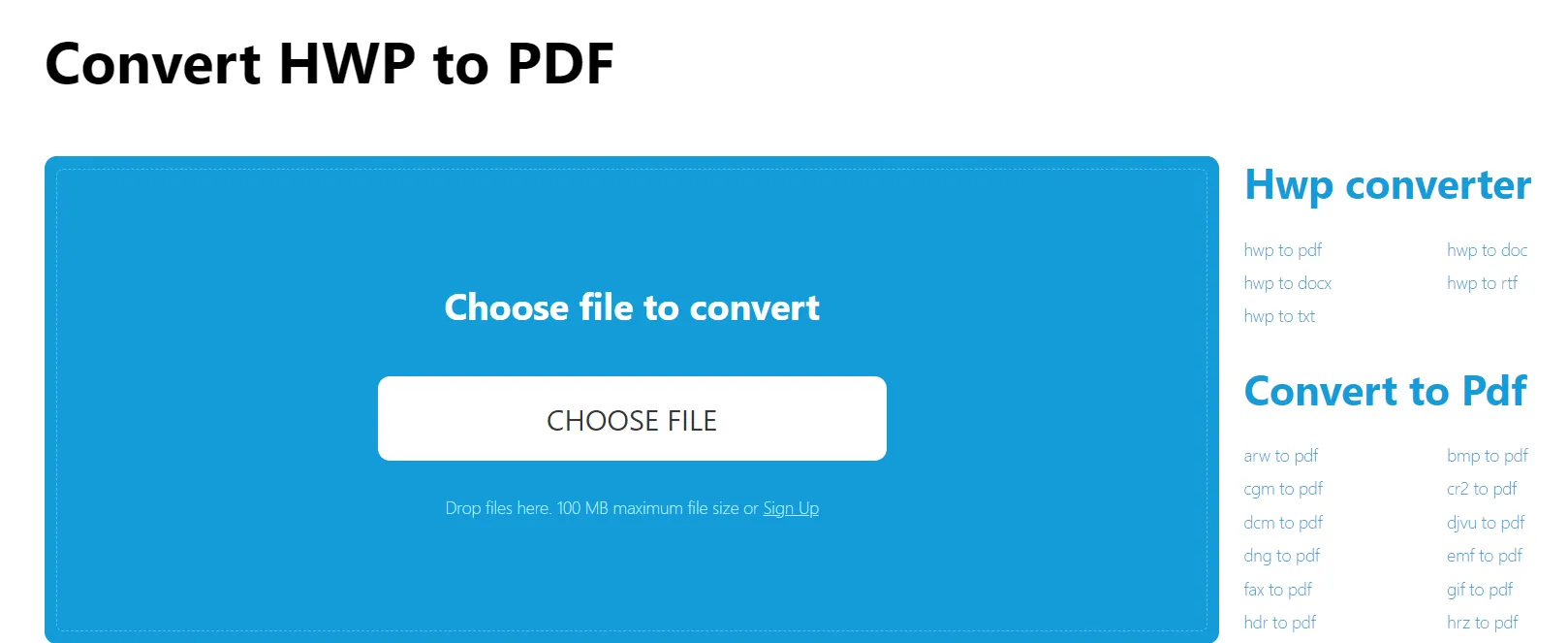 convert hwp to pdf online
