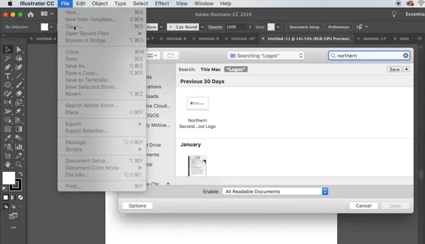 Convertire PDF in Ai con Adobe Illustrator