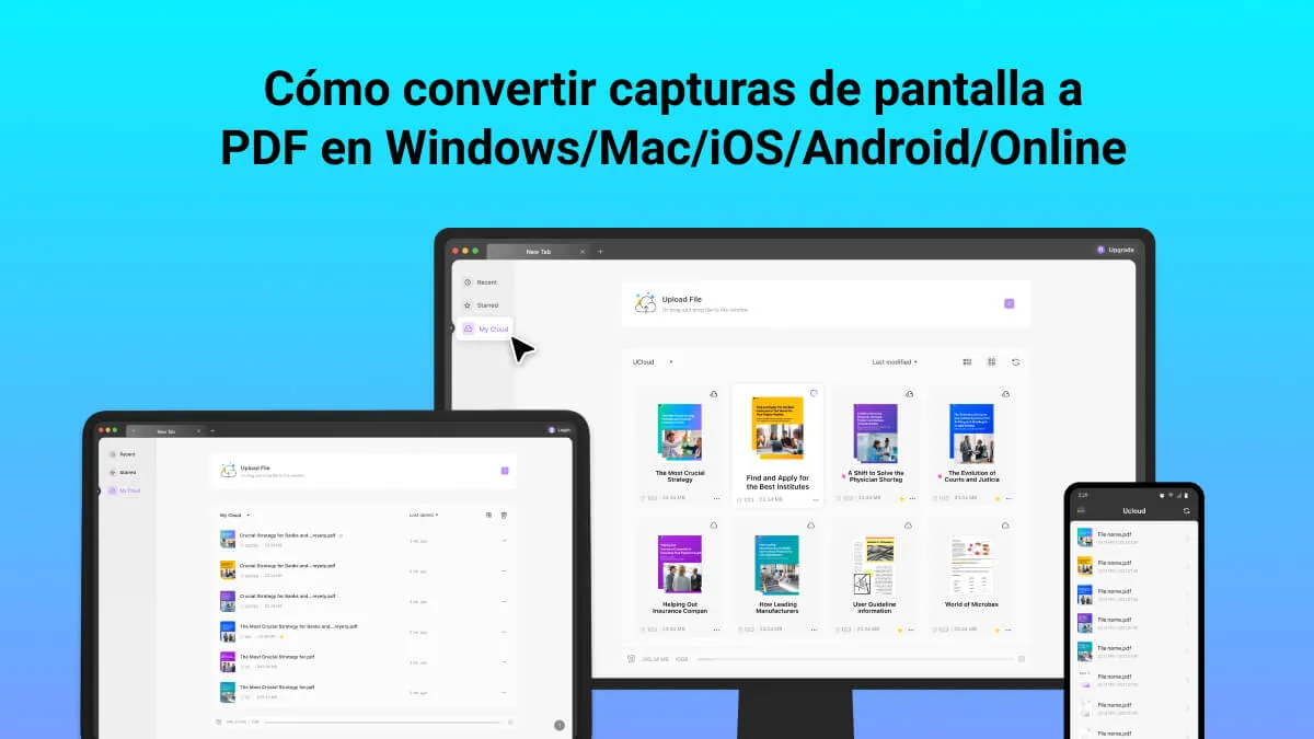 Cómo convertir capturas de pantalla a PDF en Windows/Mac/iOS/Android/Online