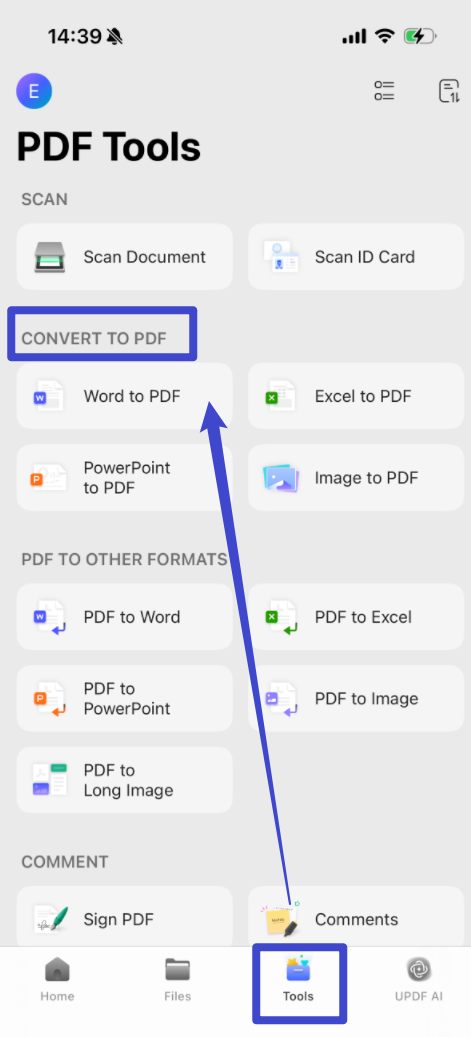Export the Imported Screenshot to PDF using UPDF