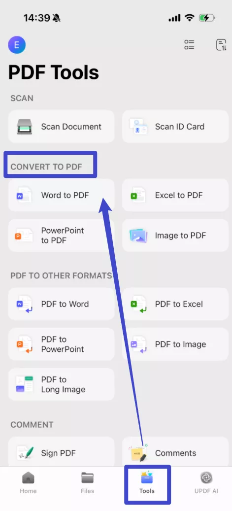 Export the Imported Screenshot to PDF using UPDF
