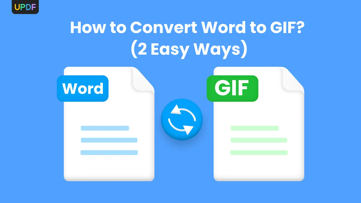 Convert Word To GIF: Effortless Conversion Via UPDF & Zamzar