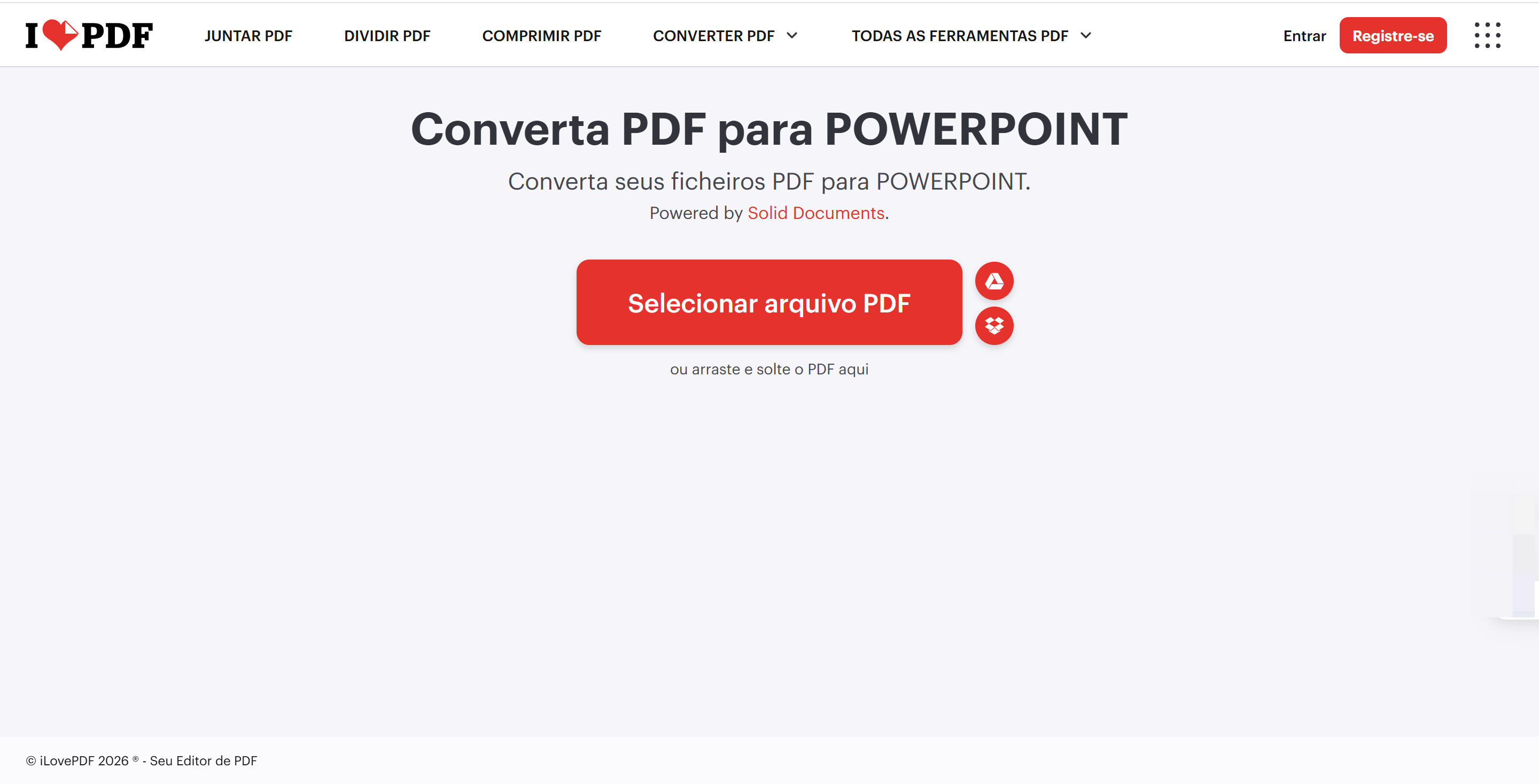 converter pdf em ppt com ilovepdf
