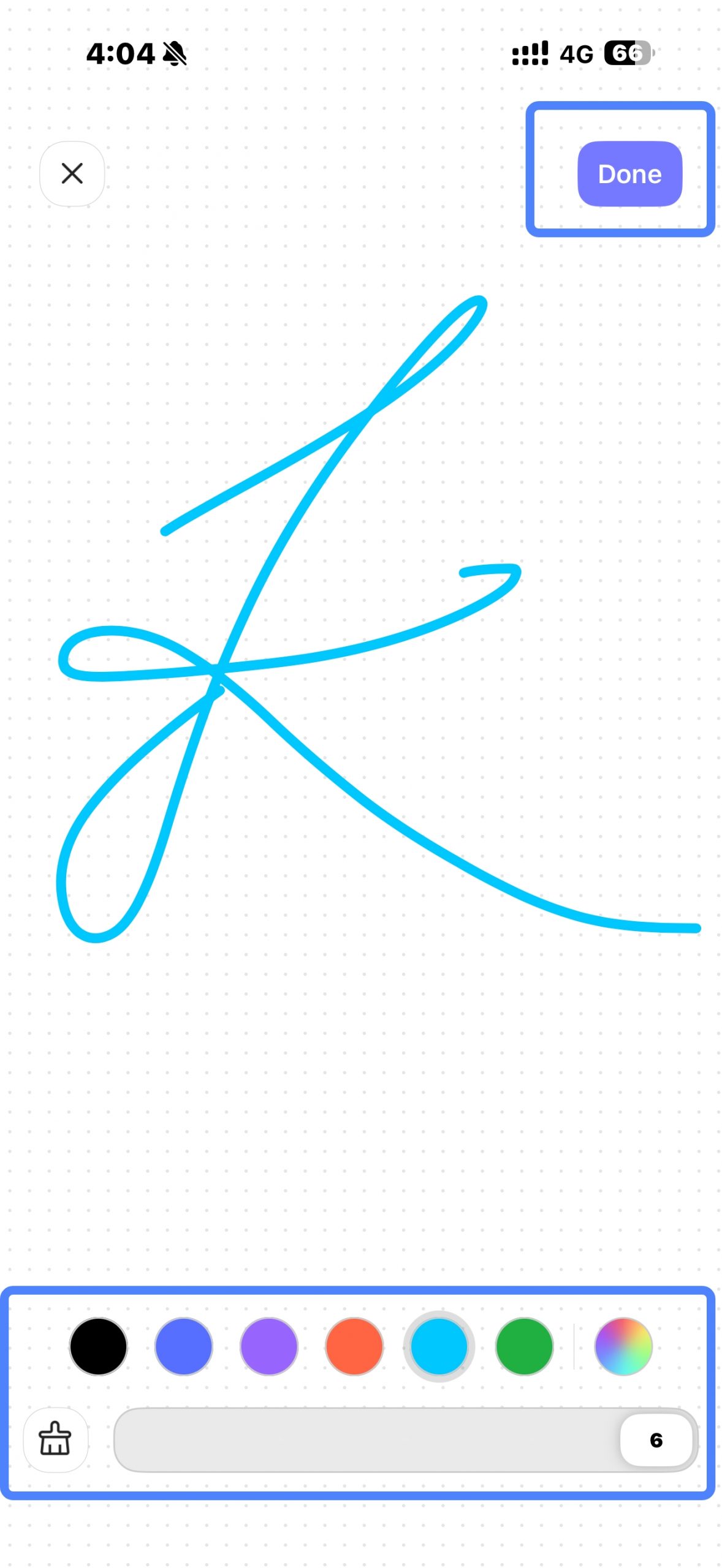 customize the signature and hit done