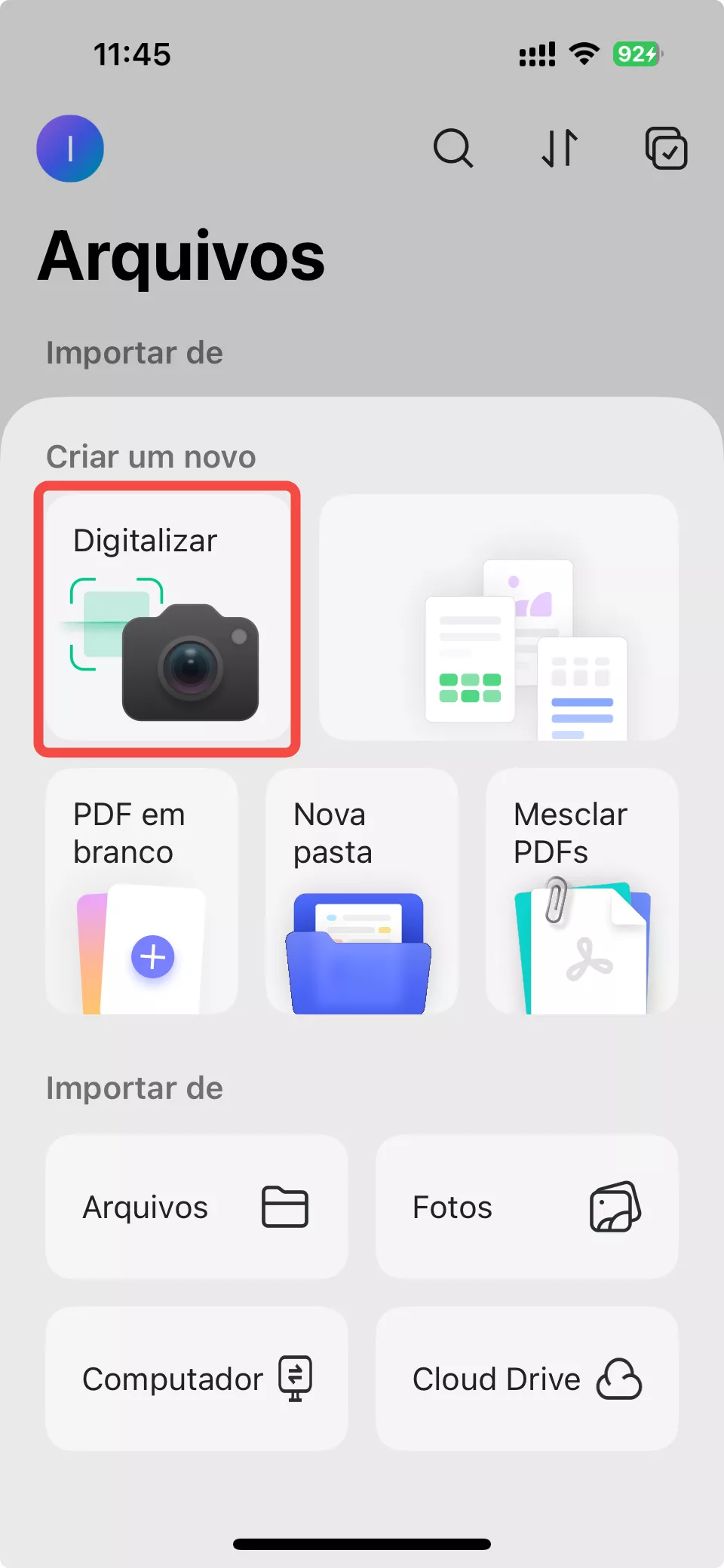digitalizar, fotos e arquivos