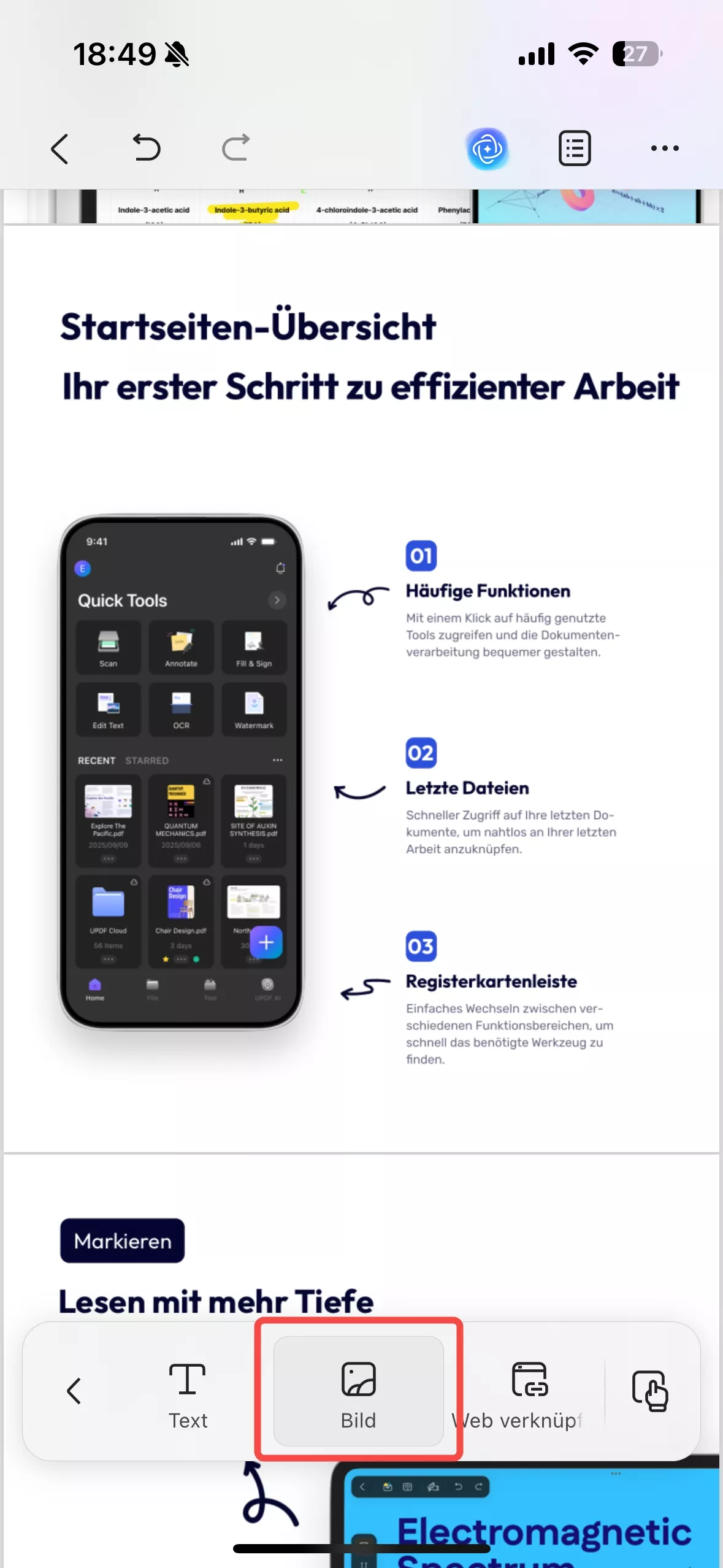 Bilder hinzufügen iOS