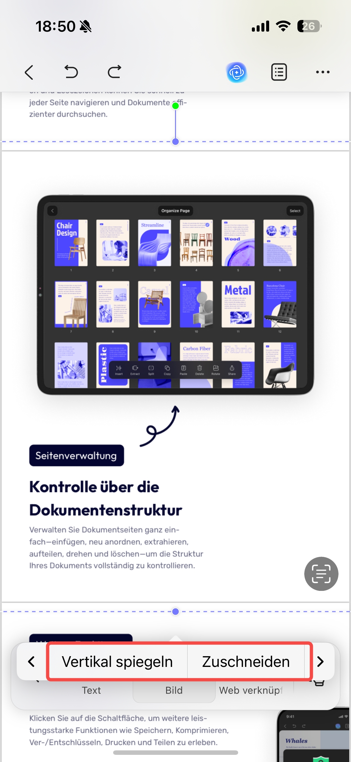 Bilder in PDF-Dateien auf iOS bearbeiten