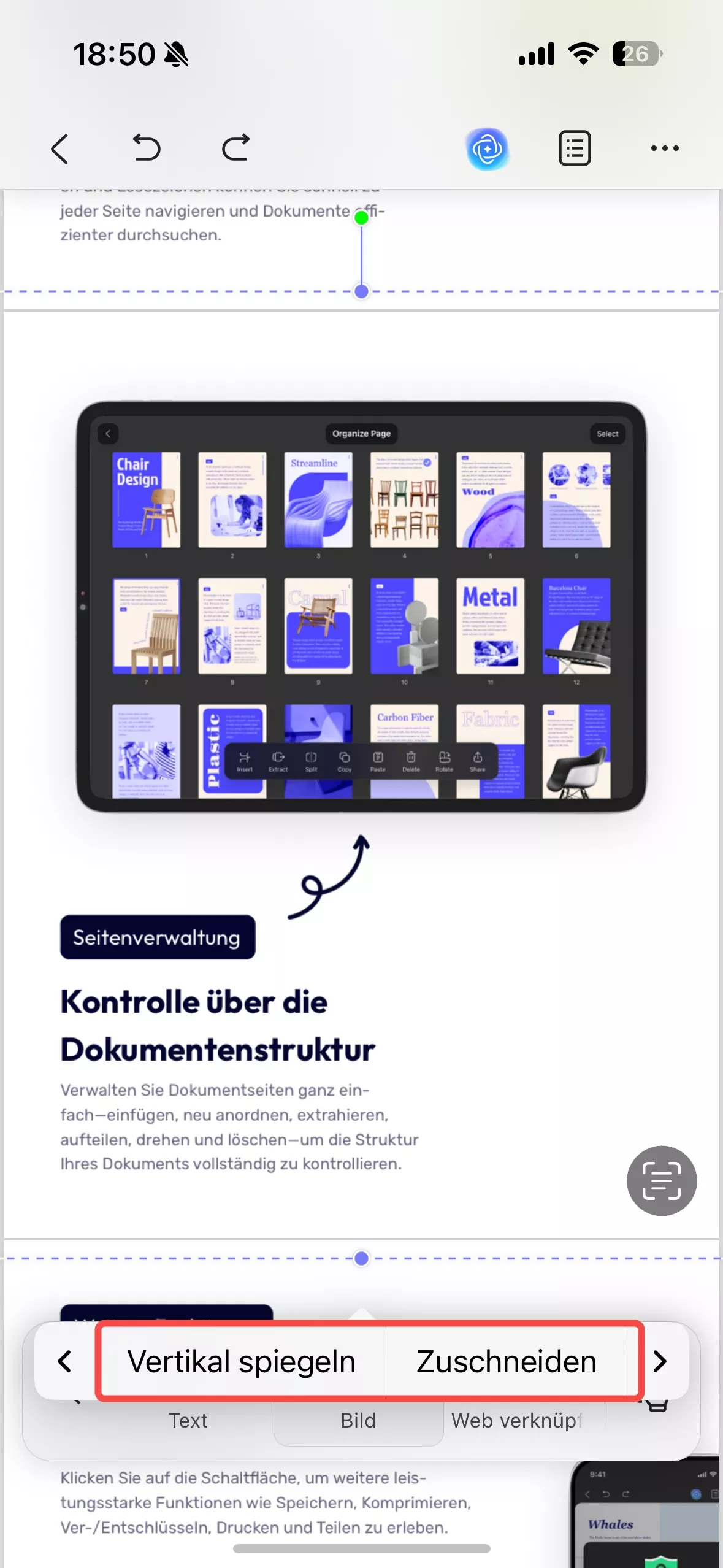 Bilder in PDF-Dateien auf iOS bearbeiten