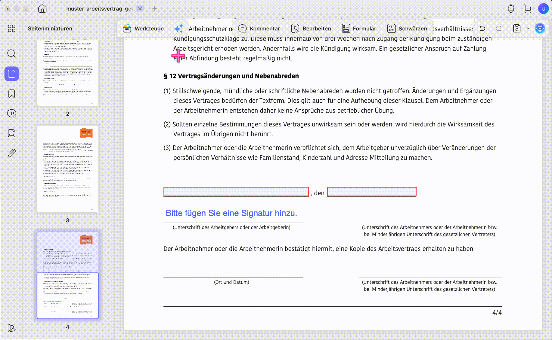 Text in Kommentaren & Anmerkungen bearbeiten