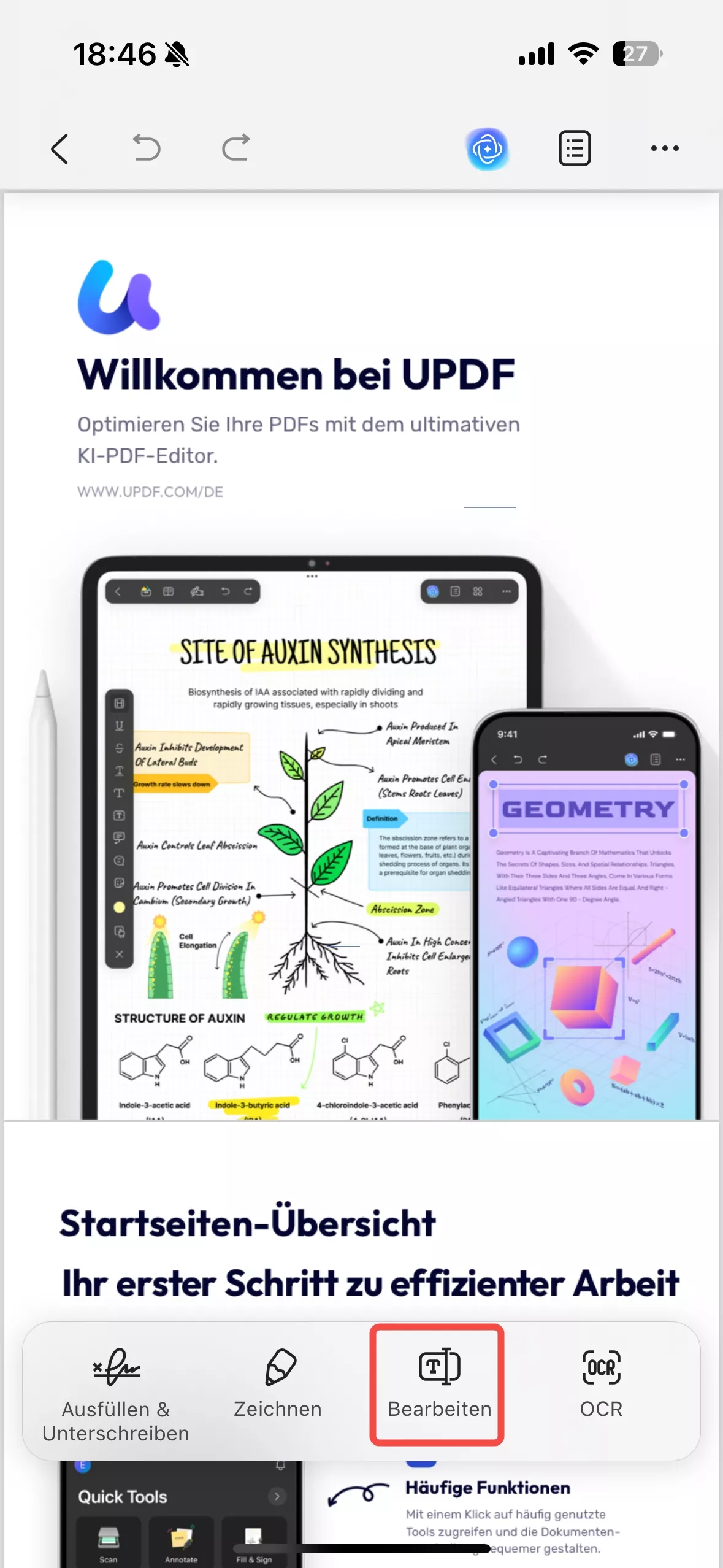 Text hinzufügen iOS