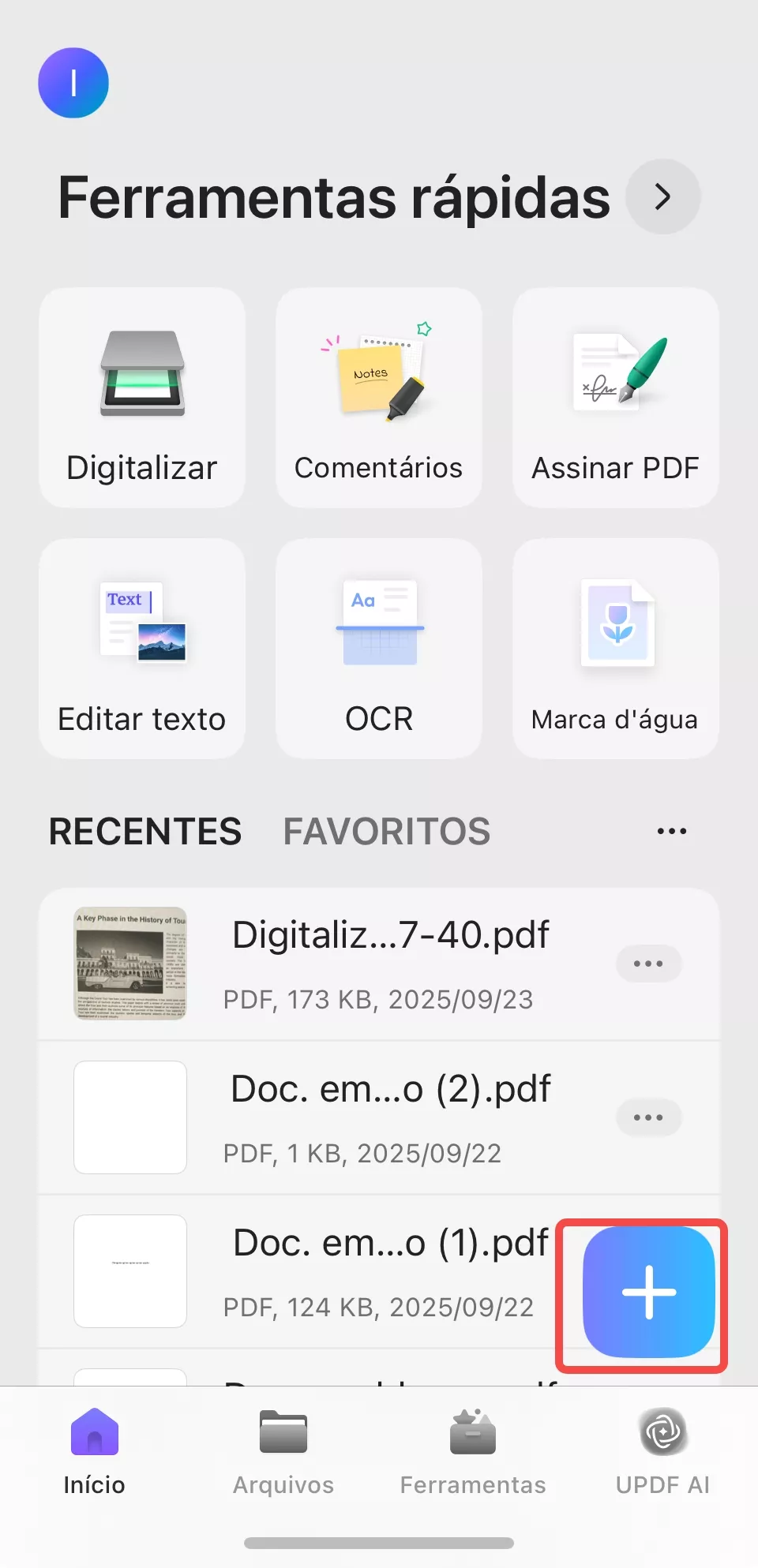 acessar os locais acima mencionados