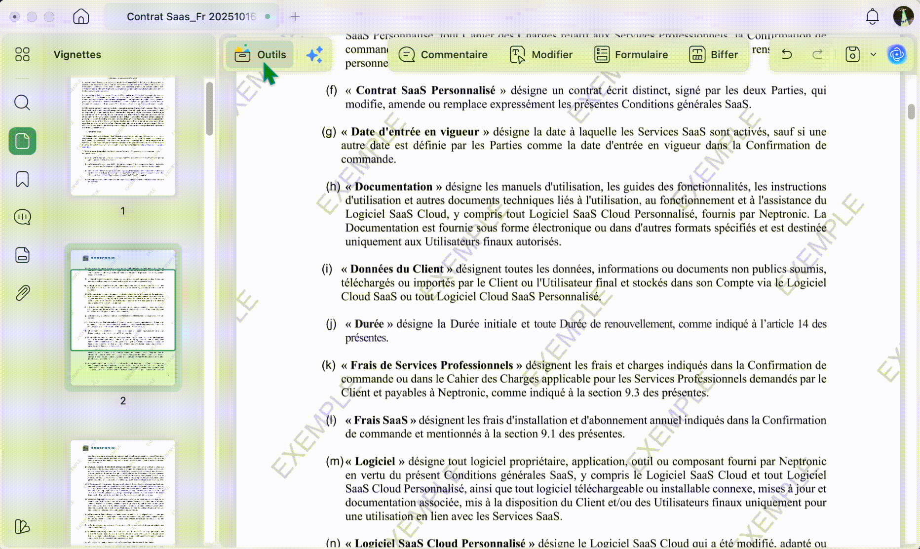 modifier un filigrane texte dans un PDF avec UPDF