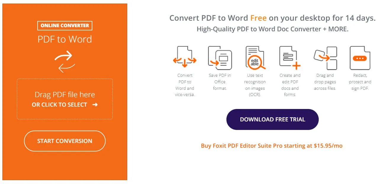 foxit pdf to word ai