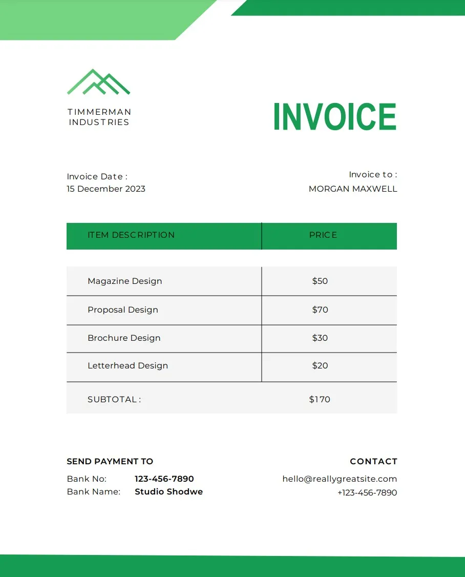 receipt generator invoice template