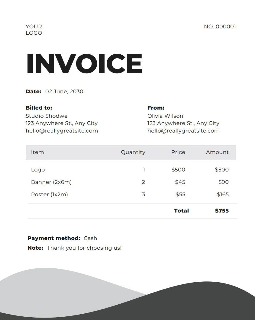 receipt generator invoice template