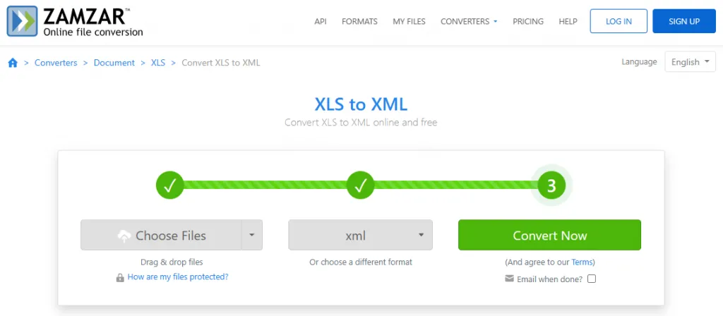 convertir excel en xml