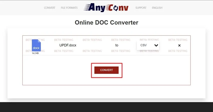 変換を実行するanyconv