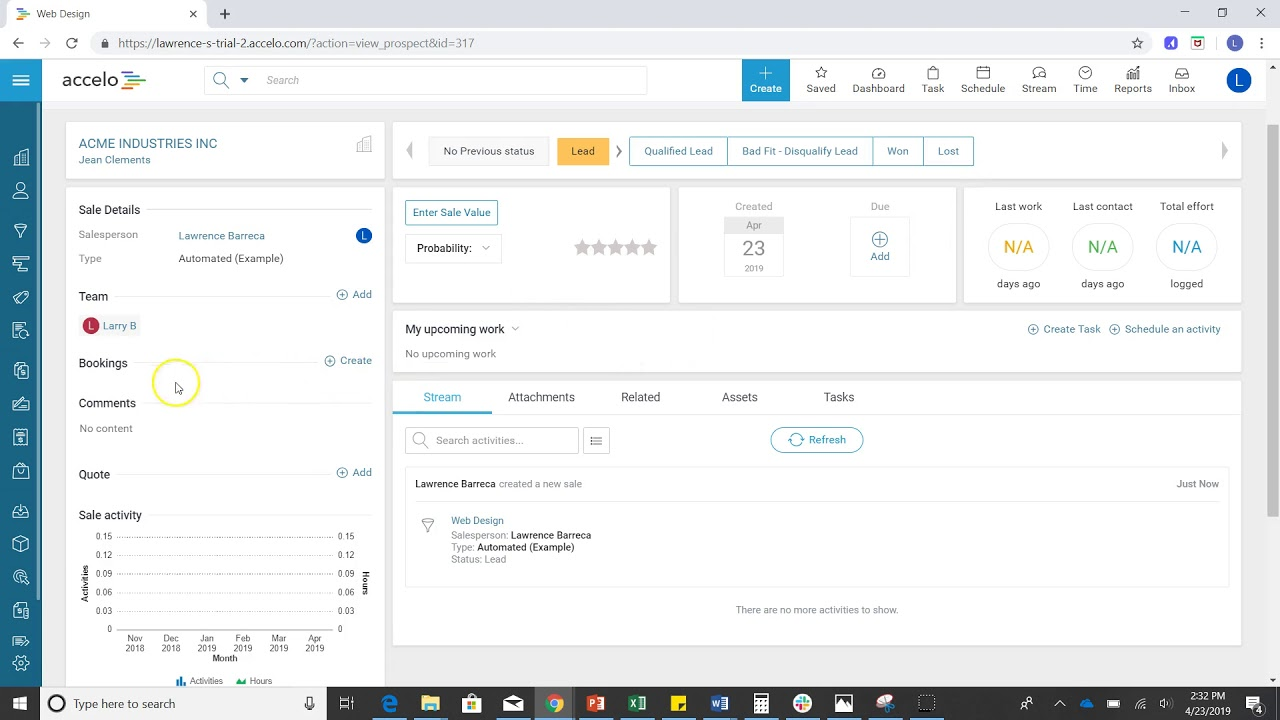 edit invoice in accelo