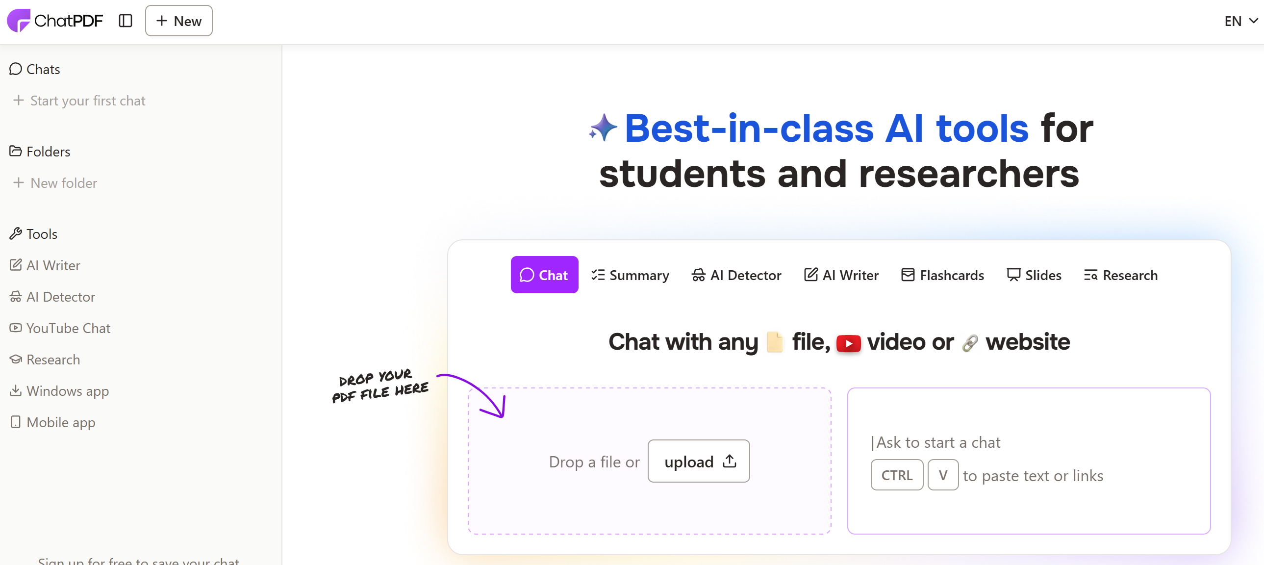 chatpdf ai pdf reader