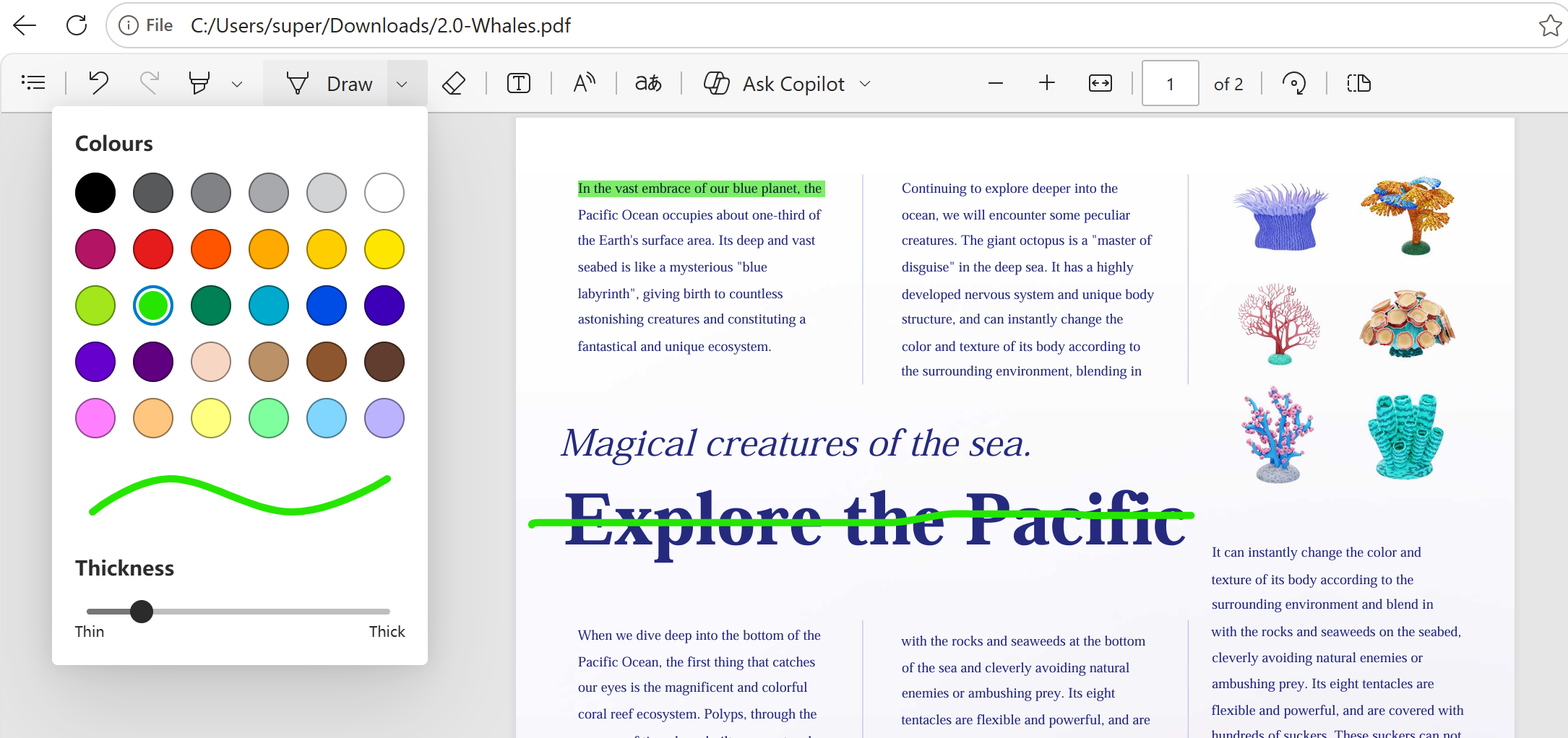 strikethrough on microsoft edge