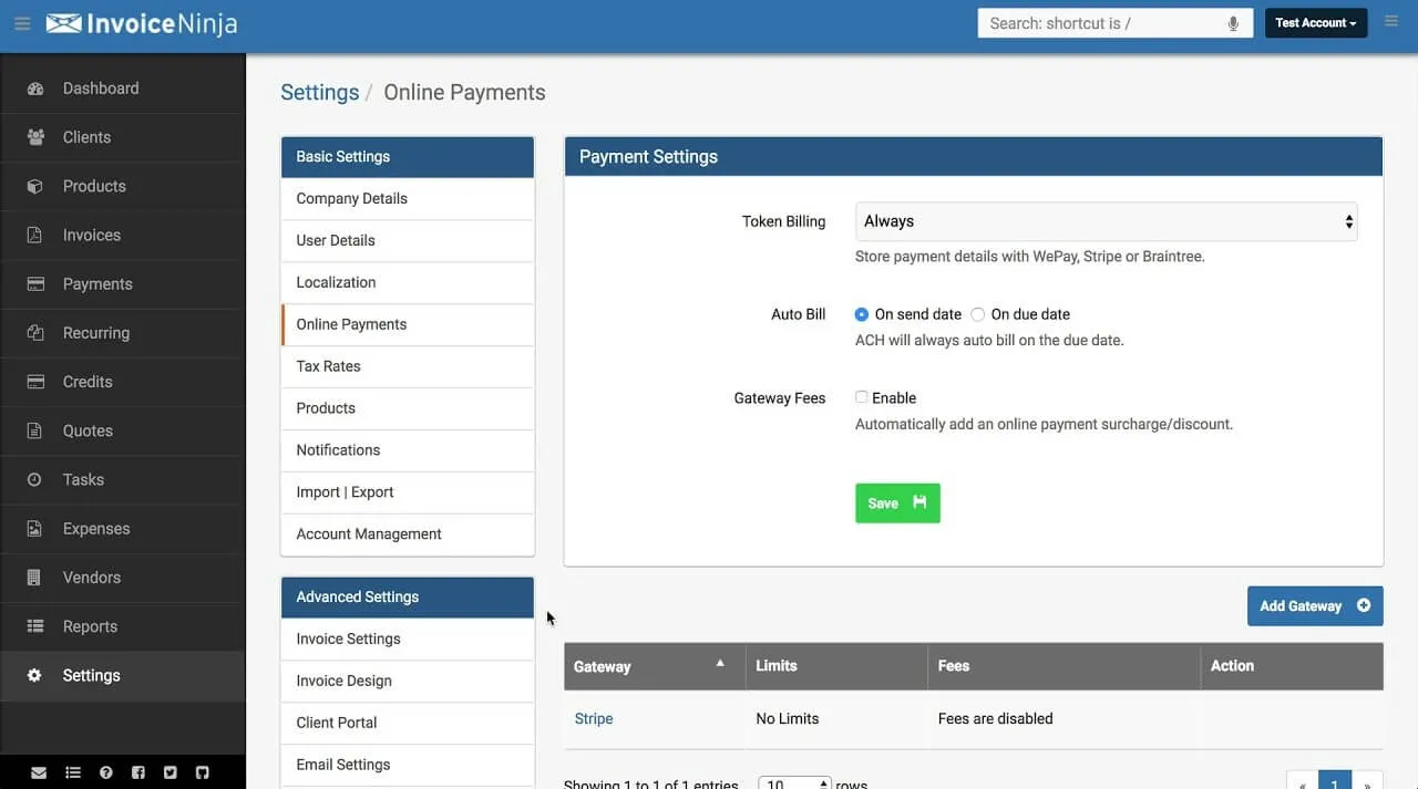 Invoice Ninja - best invoicing software