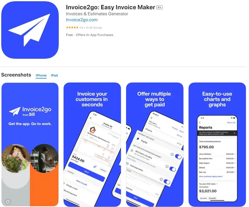 Invoice2go invoice app