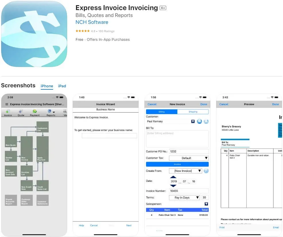 NHC - invoice app