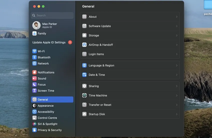open the system settings mac