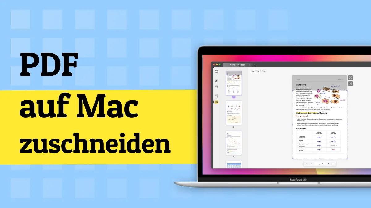 Wie du auf Mac(macOS 14) PDF zuschneiden kannst