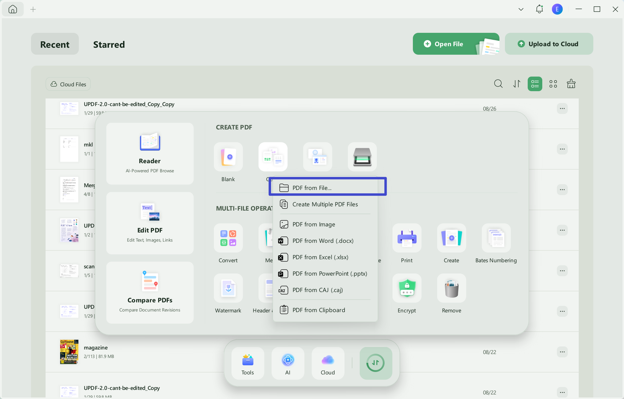 Create PDF from image to  Convert Screenshot to PDF Via UPDF 
